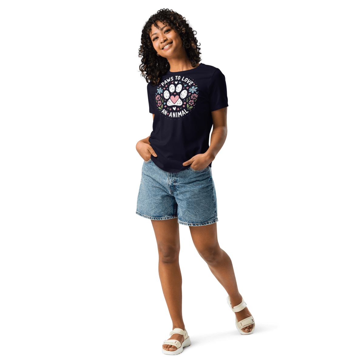 Circle of Pawsitivity - Women's Relaxed Tee - Womens Relaxed Tee - Speak Up 4 Paws
