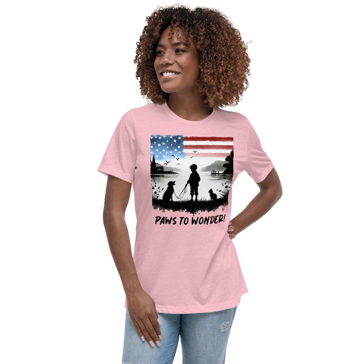 Sunset Friends - Women’s Relaxed Tee - Womens Relaxed Tee - Speak Up 4 Paws