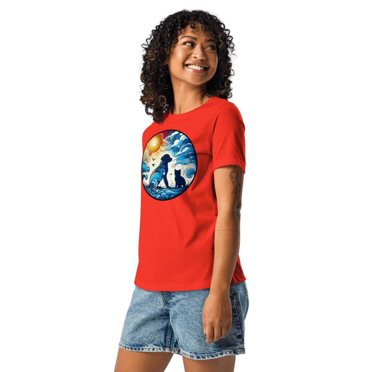 Sun - Kissed Bond - Women’s Relaxed Tee - Womens Relaxed Tee - Speak Up 4 Paws