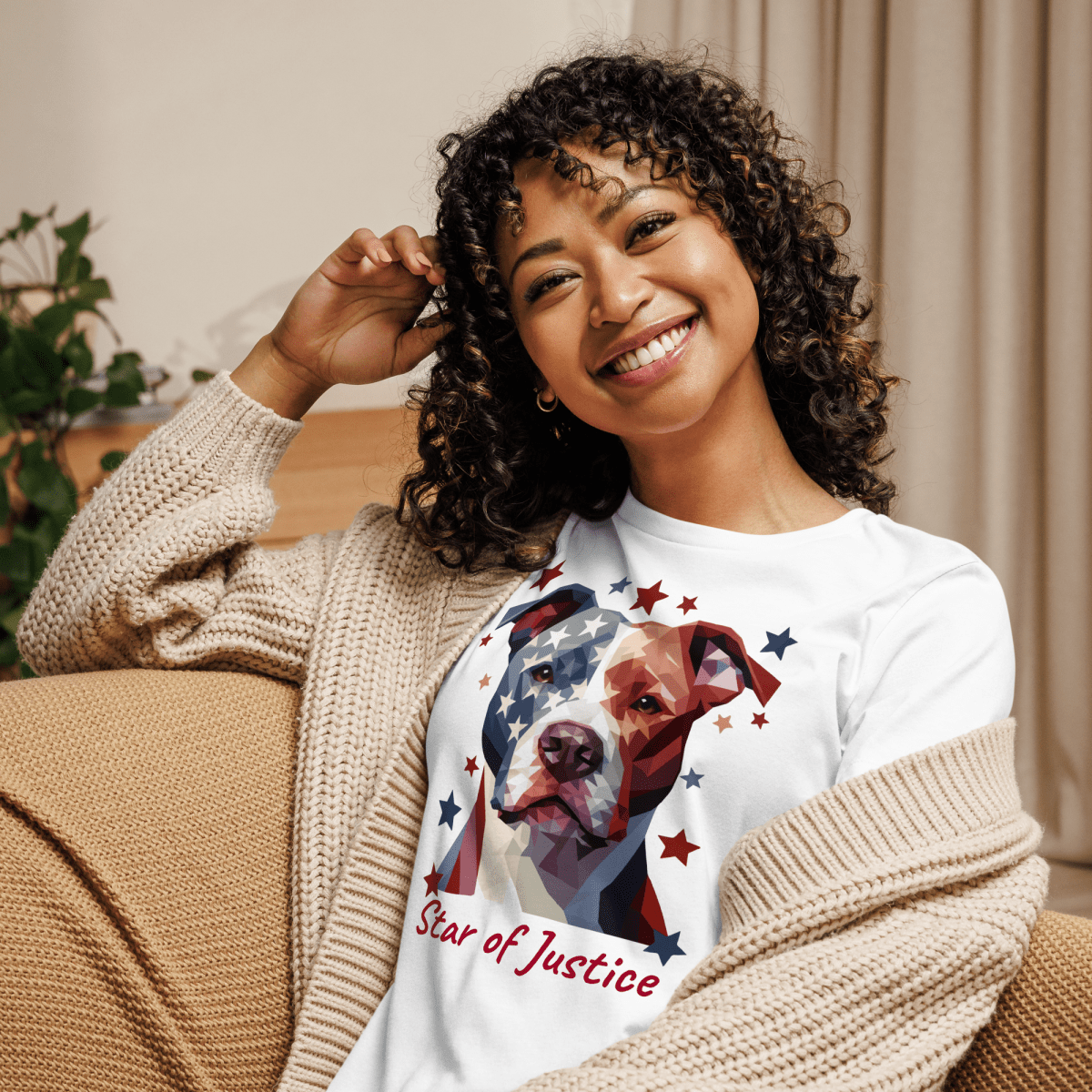 Star of Justice - Women’s Relaxed Tee - Womens Relaxed Tee - Speak Up 4 Paws