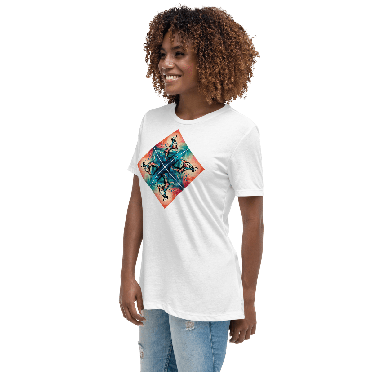 Spotted Harmony - Women’s Relaxed Tee - Womens Relaxed Tee - Speak Up 4 Paws