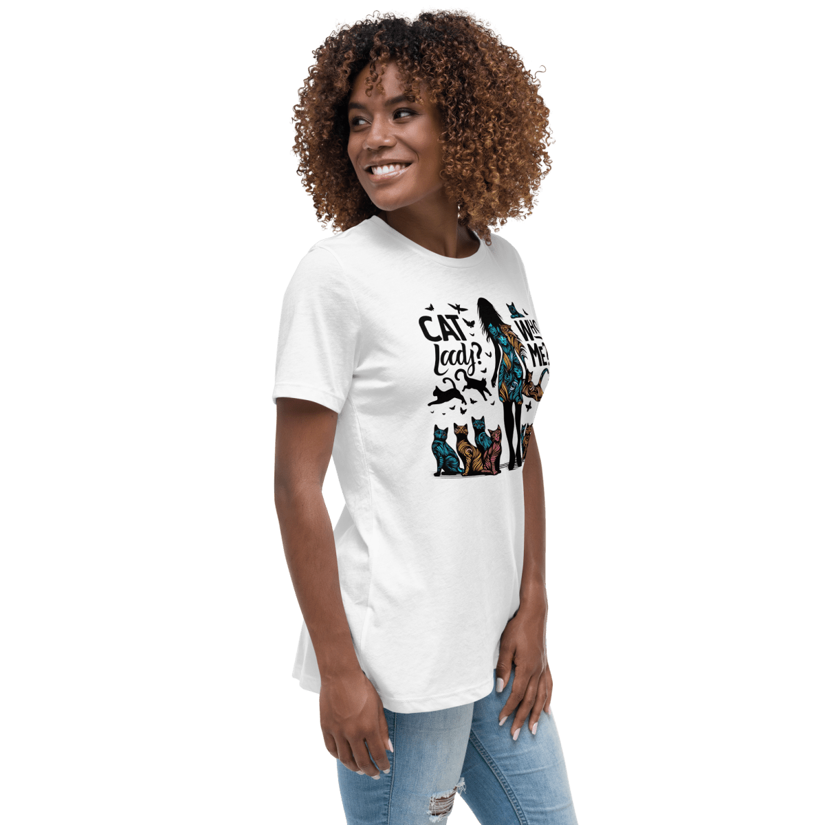 Feline Reverie - Women’s Relaxed Tee - Womens Relaxed Tee - Speak Up 4 Paws