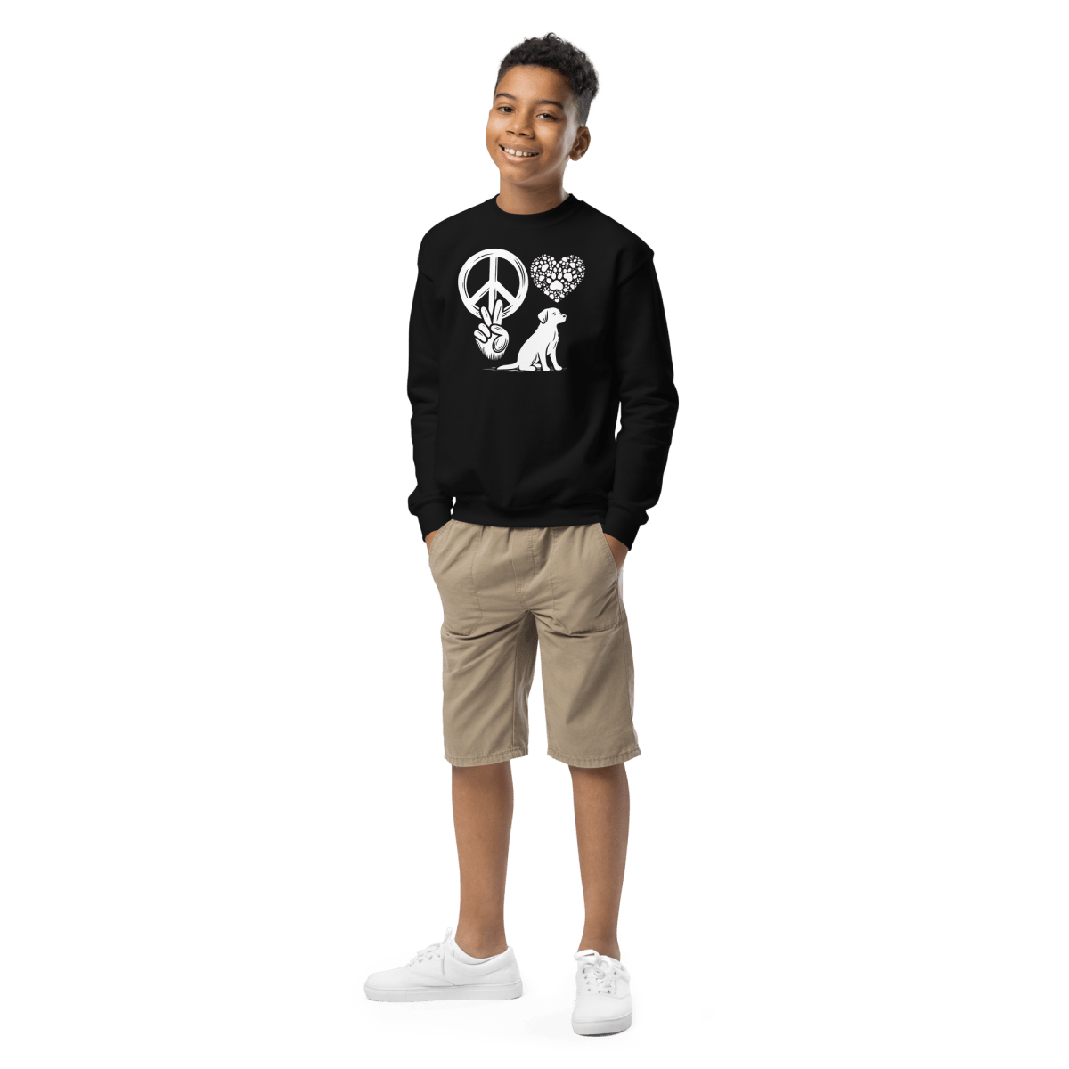 Peaceful Paws - Youth Sweatshirt - Youth Sweatshirt - Speak Up 4 Paws