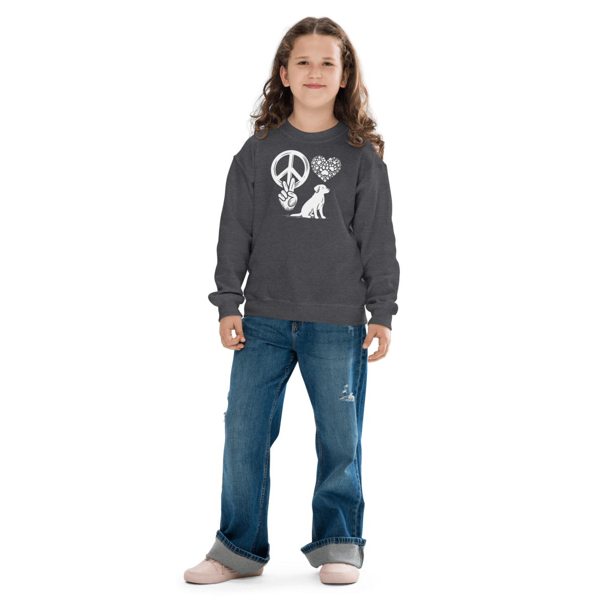 Peaceful Paws - Youth Sweatshirt - Youth Sweatshirt - Speak Up 4 Paws