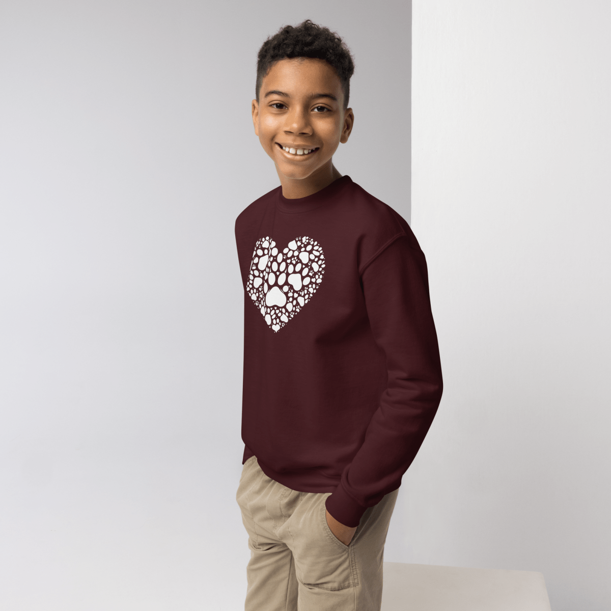 Heartfelt Paws - Youth Sweatshirt - Youth Sweatshirt - Speak Up 4 Paws