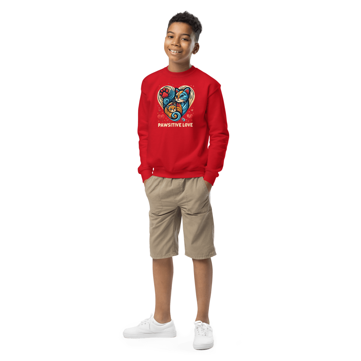 Feline Harmony - Youth Sweatshirt - Youth Sweatshirt - Speak Up 4 Paws
