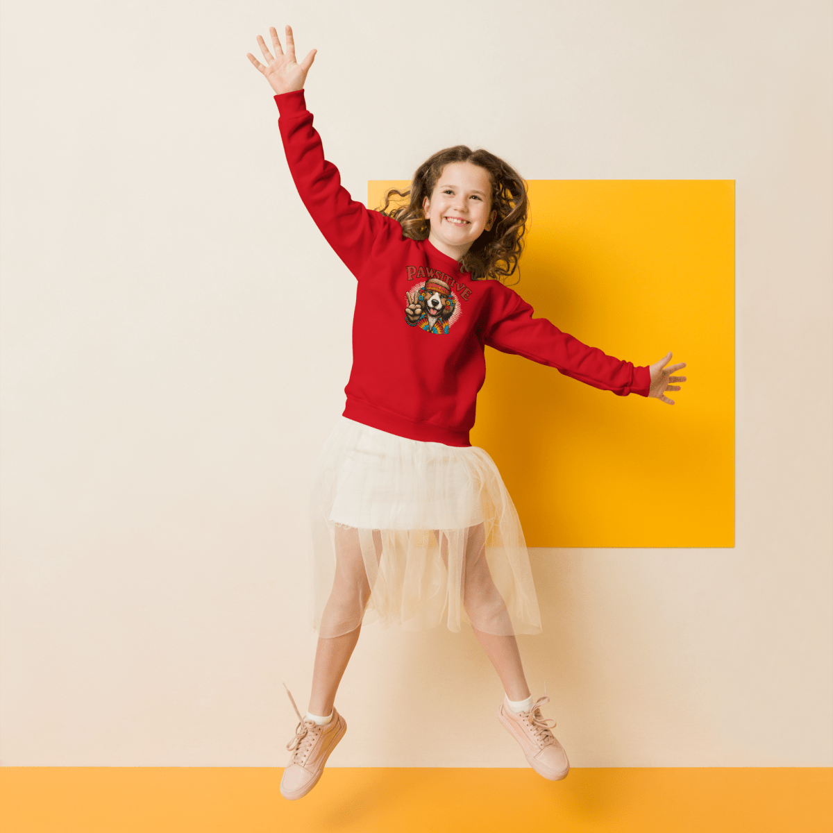 Groovy Canine Vibes - Youth Sweatshirt - Youth Sweatshirt - Speak Up 4 Paws
