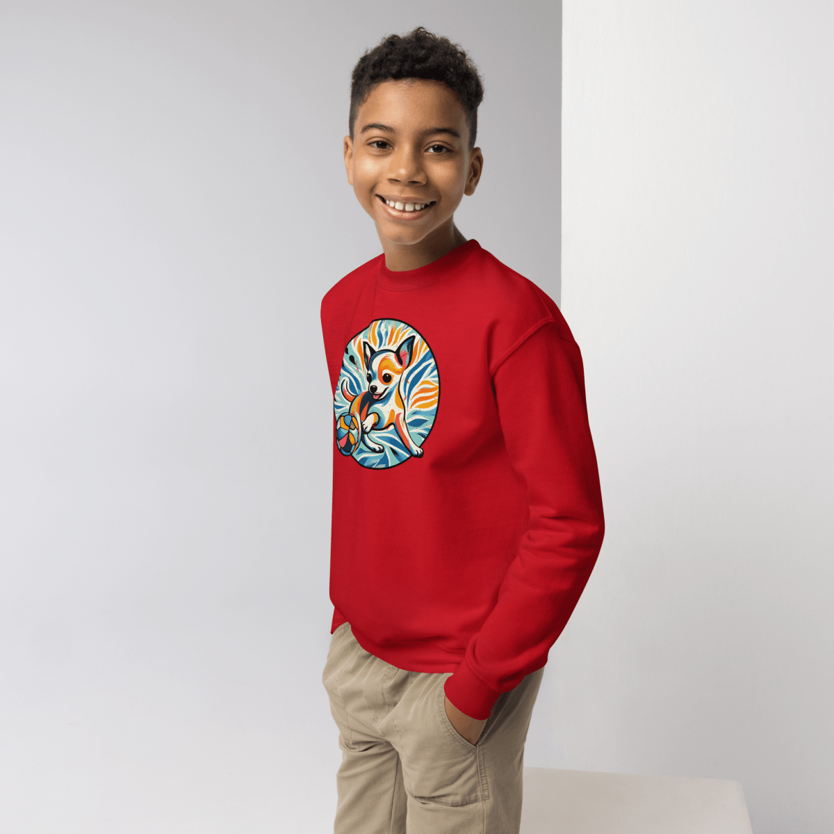 Chihuahuas Playful Dance - Youth Sweatshirt - Youth Sweatshirt - Speak Up 4 Paws