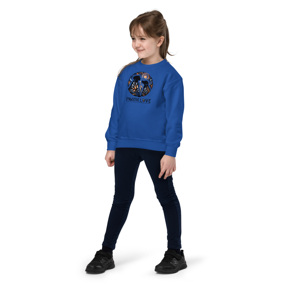 Swirl of Pawsitivity - Youth Sweatshirt - Youth Sweatshirt - Speak Up 4 Paws