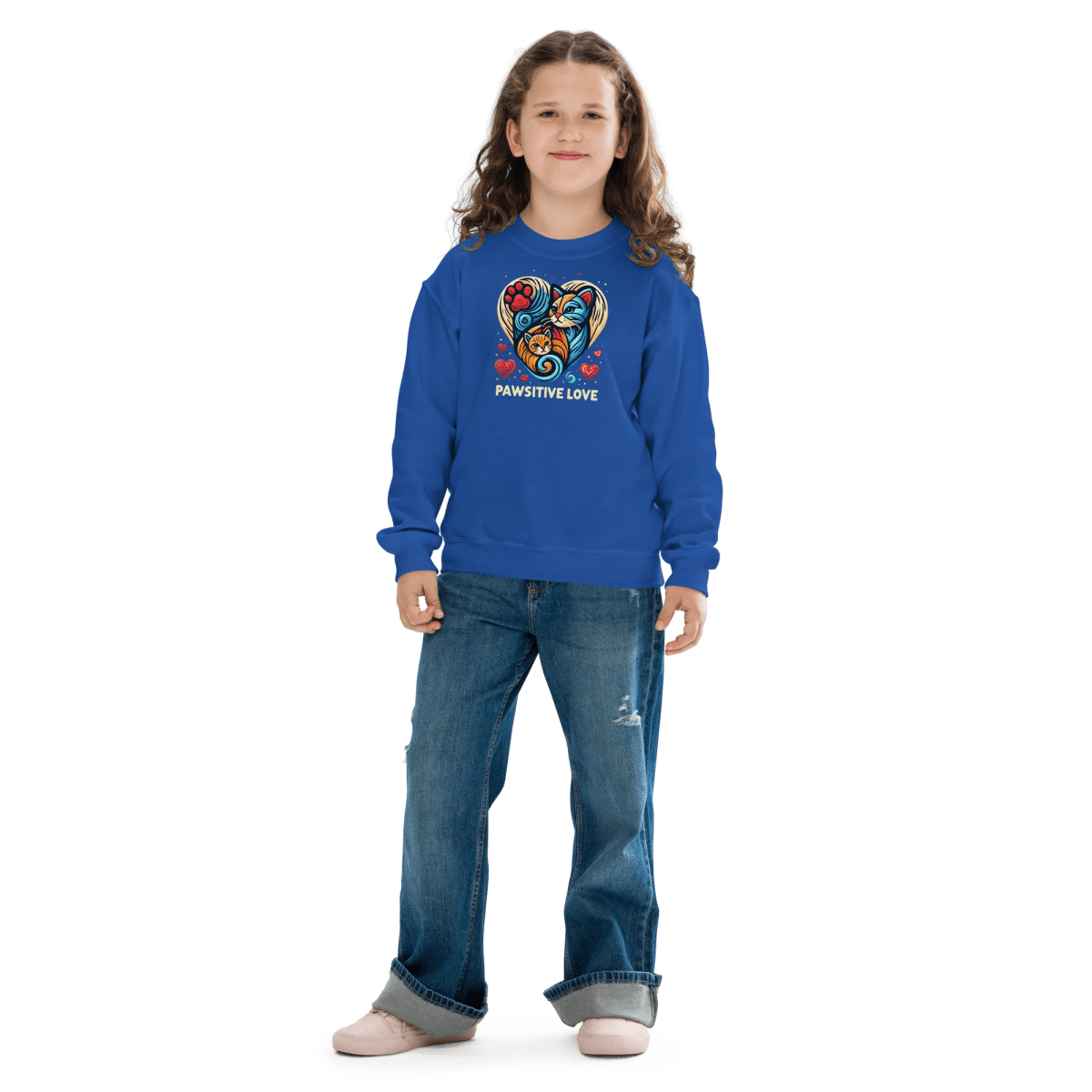 Feline Harmony - Youth Sweatshirt - Youth Sweatshirt - Speak Up 4 Paws