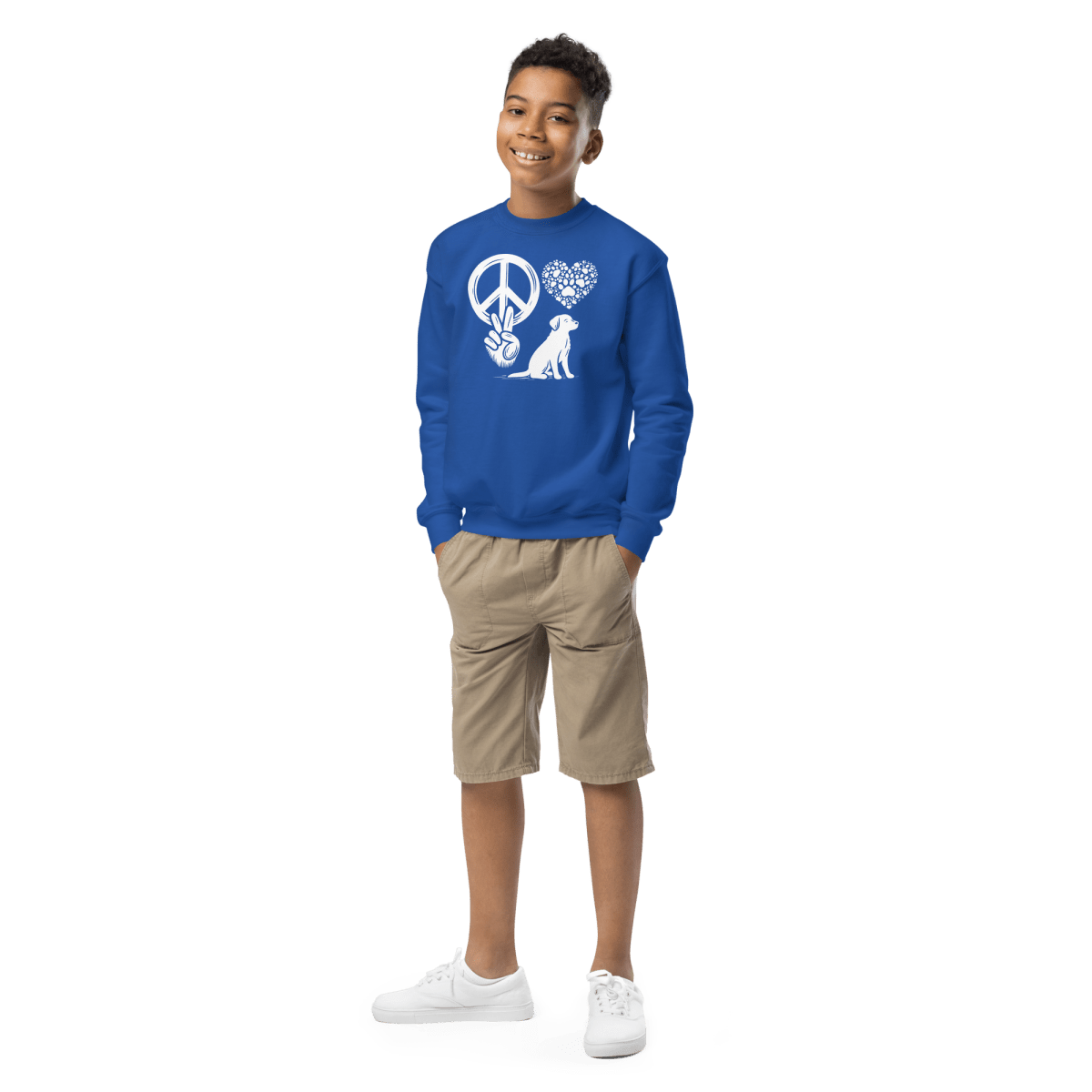 Peaceful Paws - Youth Sweatshirt - Youth Sweatshirt - Speak Up 4 Paws