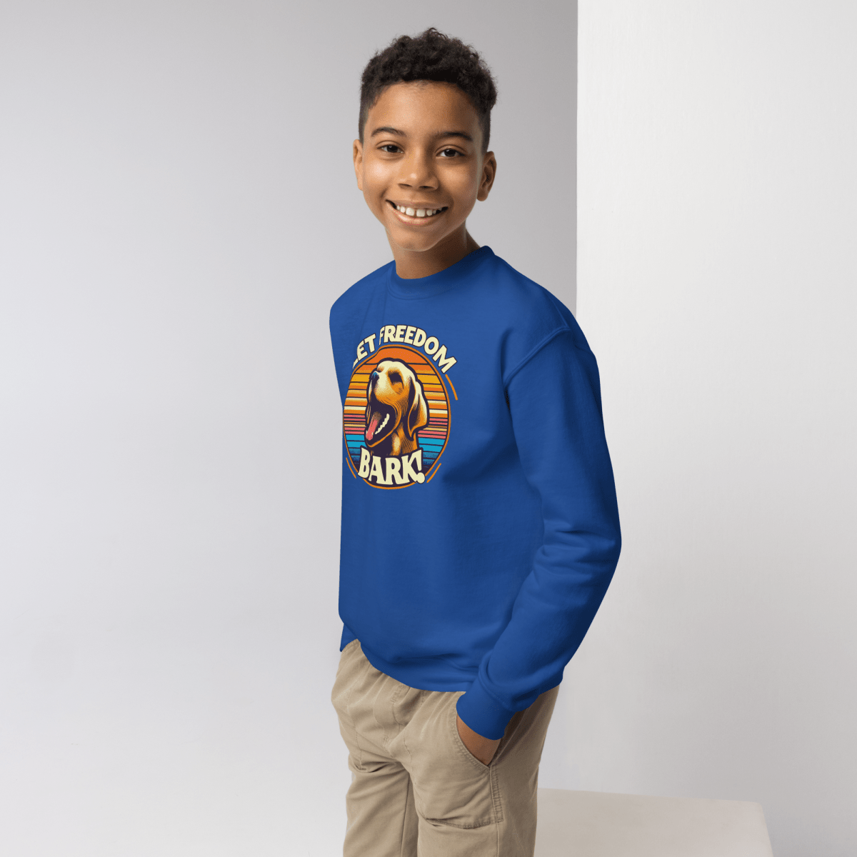 Bark of Freedom Trio - Lab - Youth Sweatshirt - Youth Sweatshirt - Speak Up 4 Paws