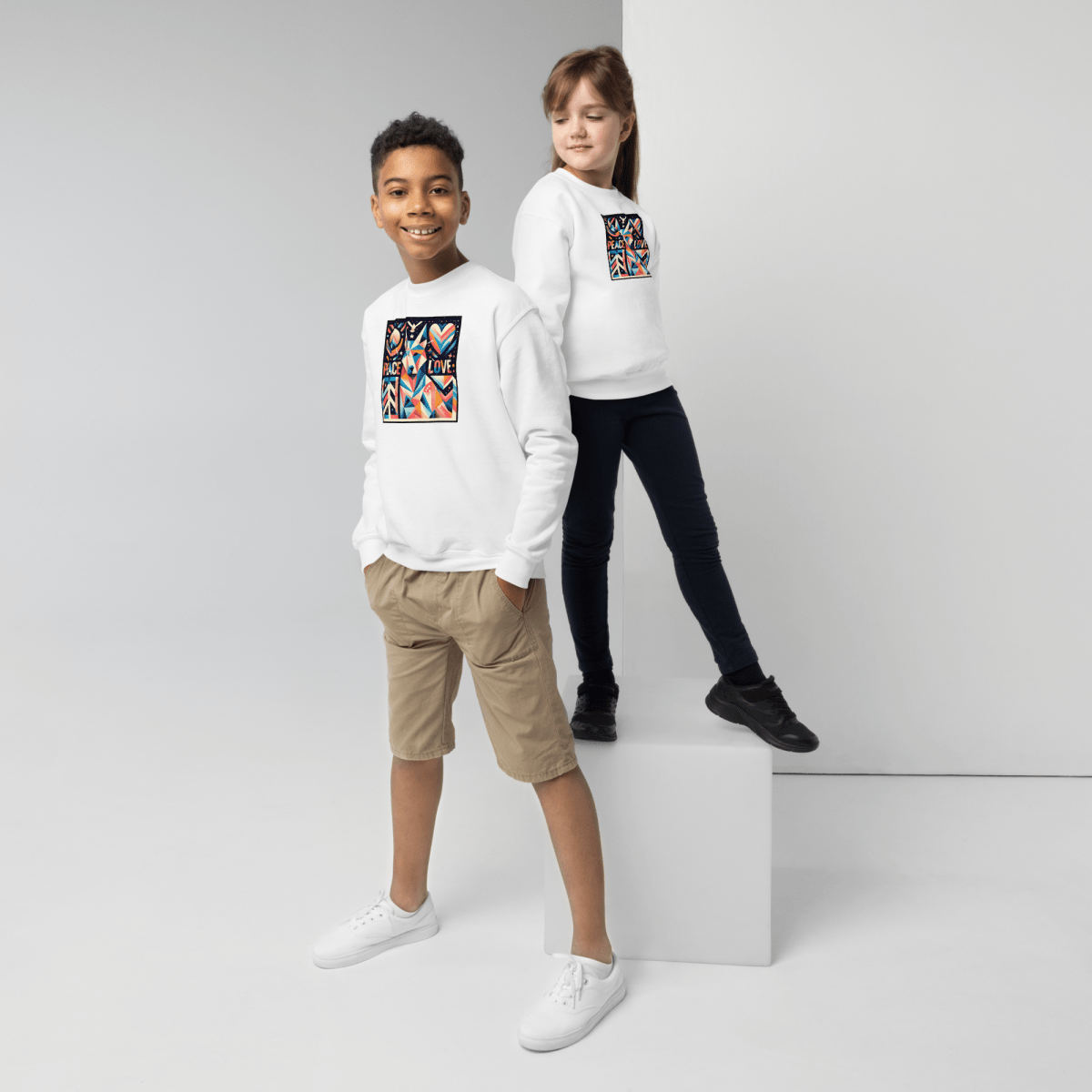 Kaleidoscope Harmony - Youth Sweatshirt - Youth Sweatshirt - Speak Up 4 Paws