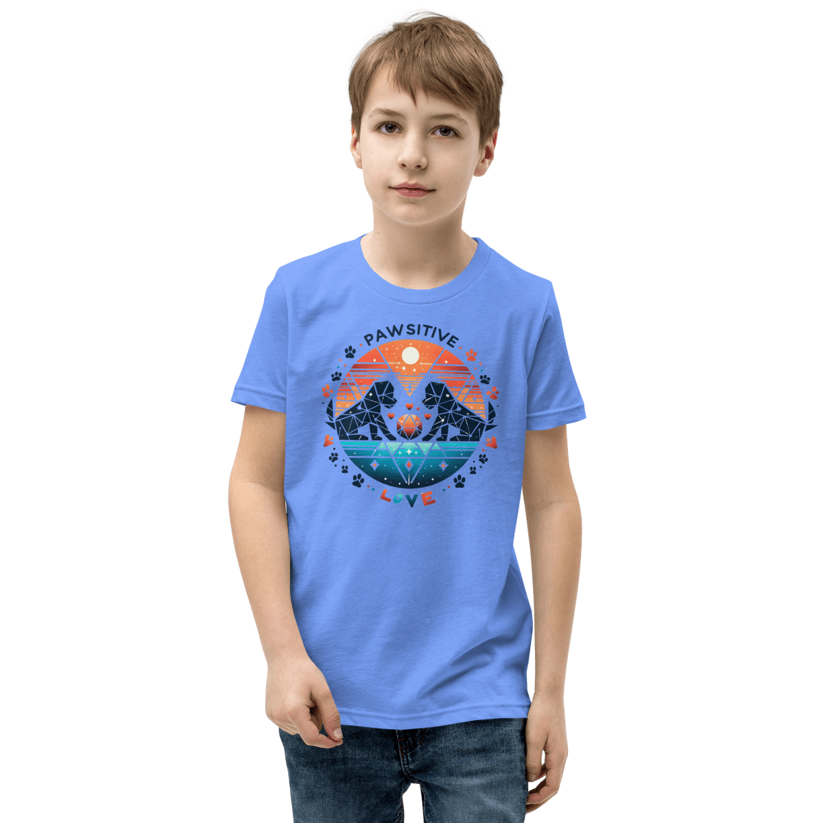 Geometric Puppy Play - Youth Signature Tee - Youth Tee - Speak Up 4 Paws