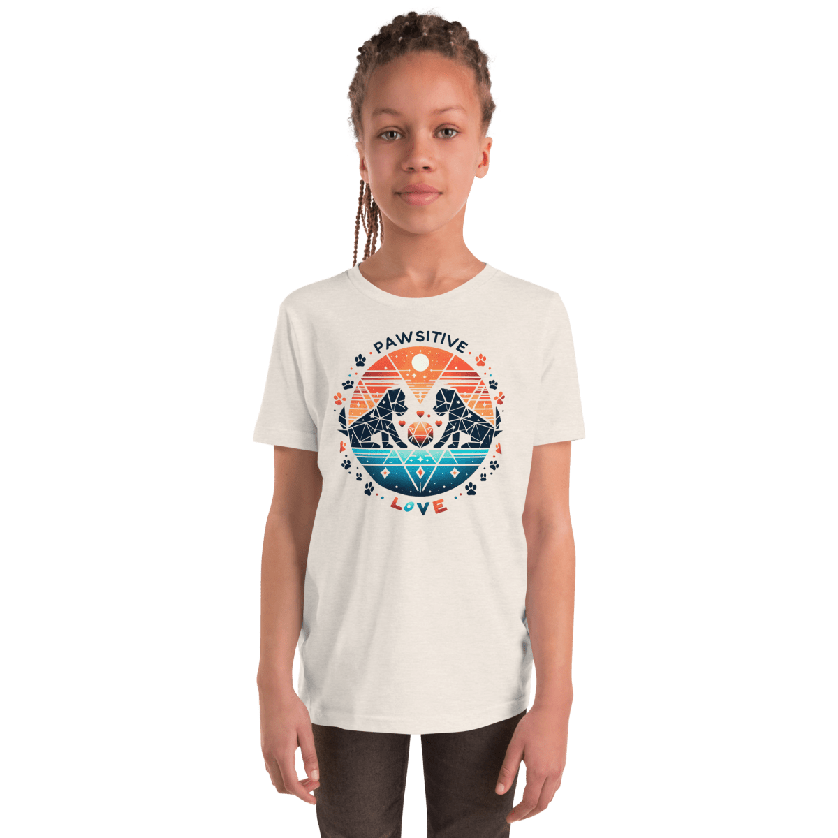 Geometric Puppy Play - Youth Signature Tee - Youth Tee - Speak Up 4 Paws