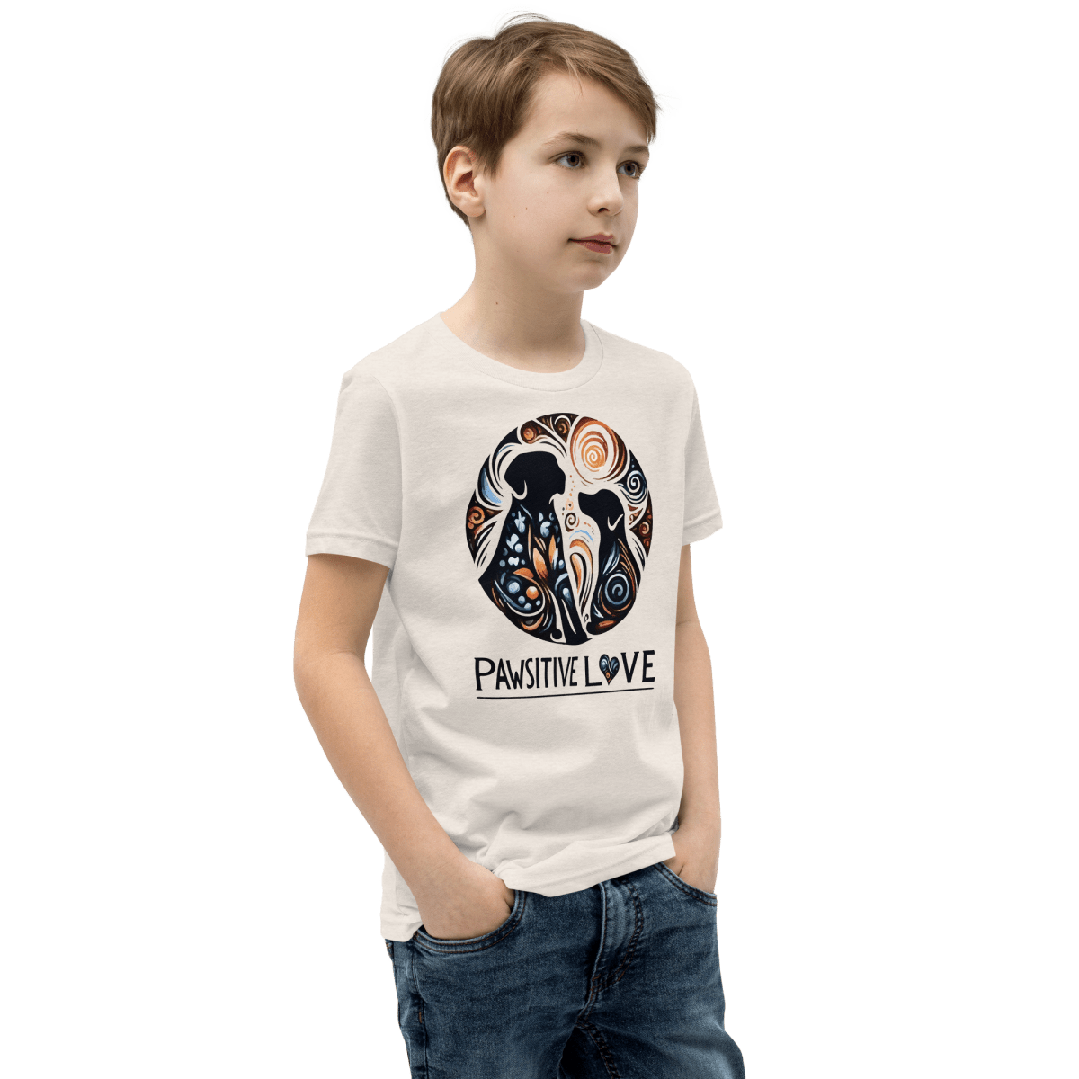Swirl of Pawsitivity - Youth Signature Tee - Youth Tee - Speak Up 4 Paws