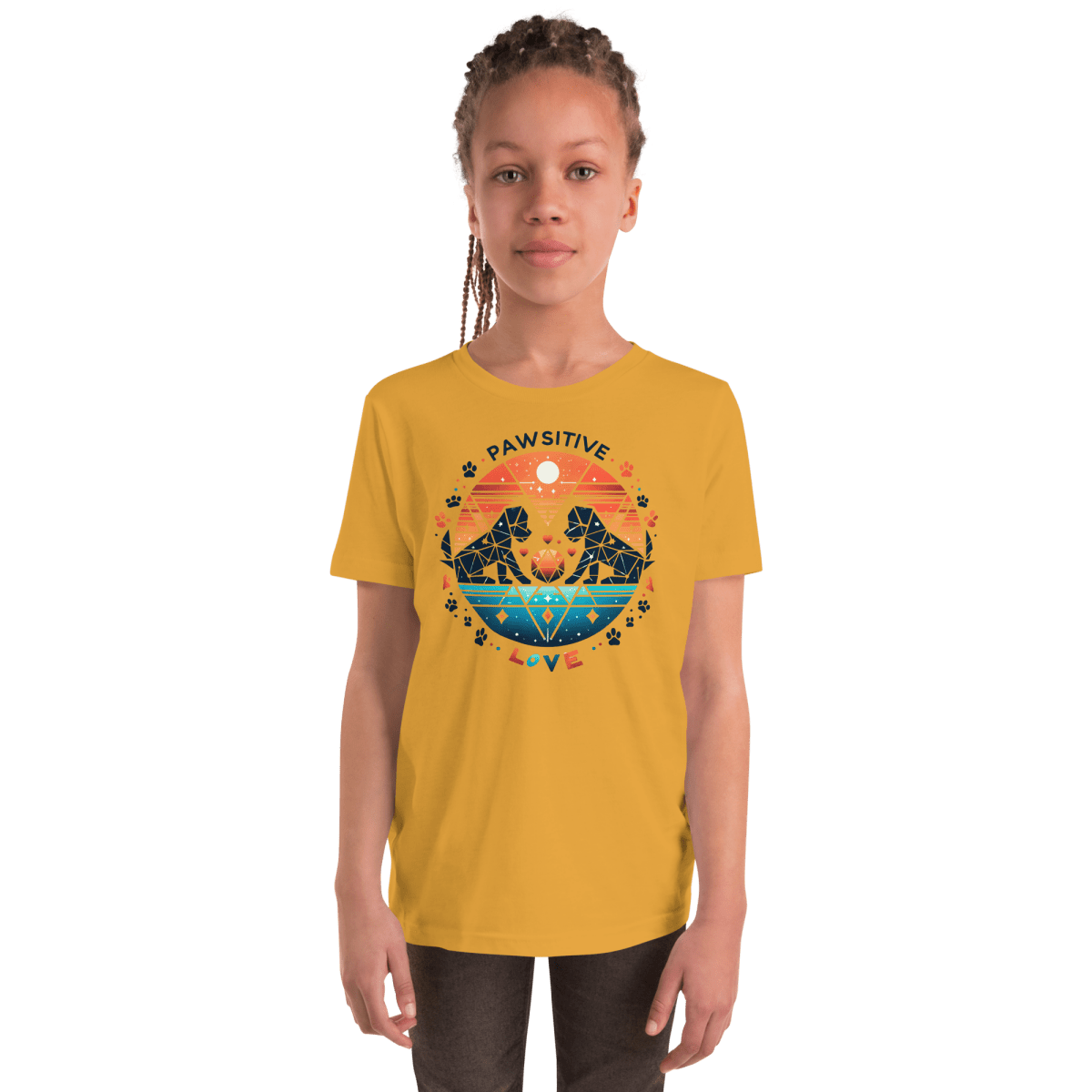 Geometric Puppy Play - Youth Signature Tee - Youth Tee - Speak Up 4 Paws