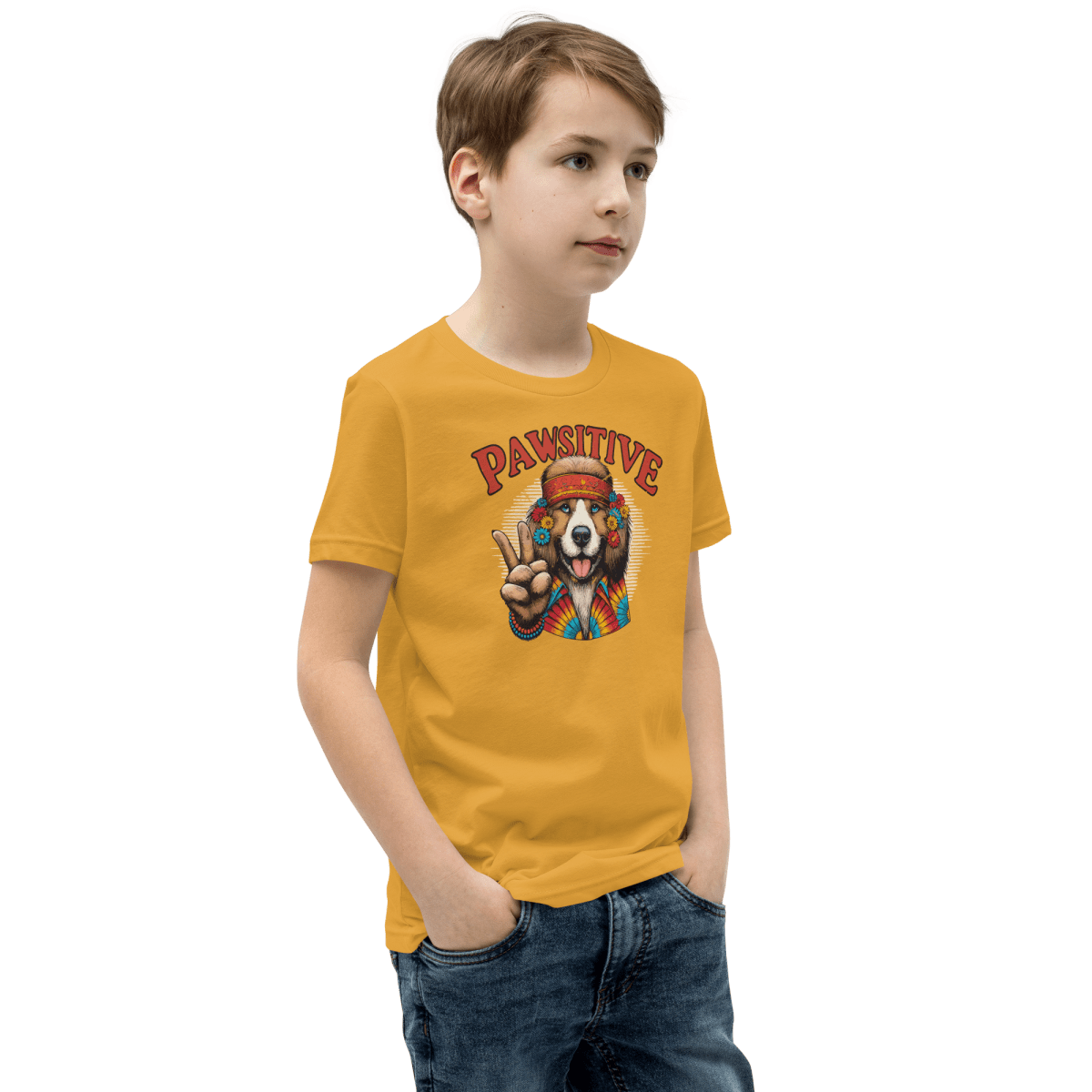 Groovy Canine Vibes - Youth Signature Tee - Youth Tee - Speak Up 4 Paws