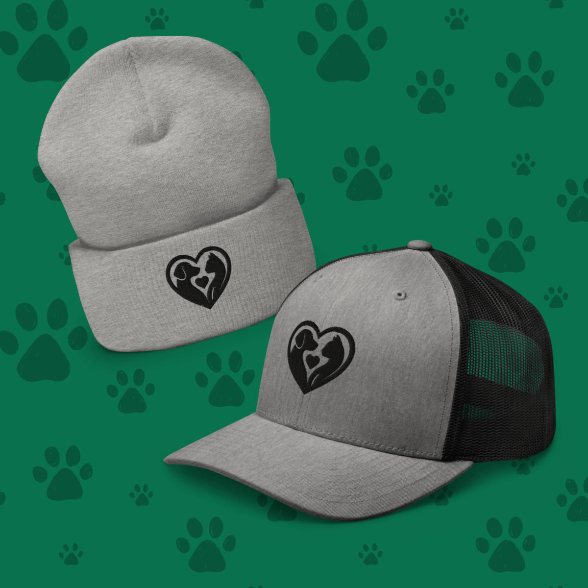 Cuffed Beanie & Trucker Hat - Speak Up 4 Paws