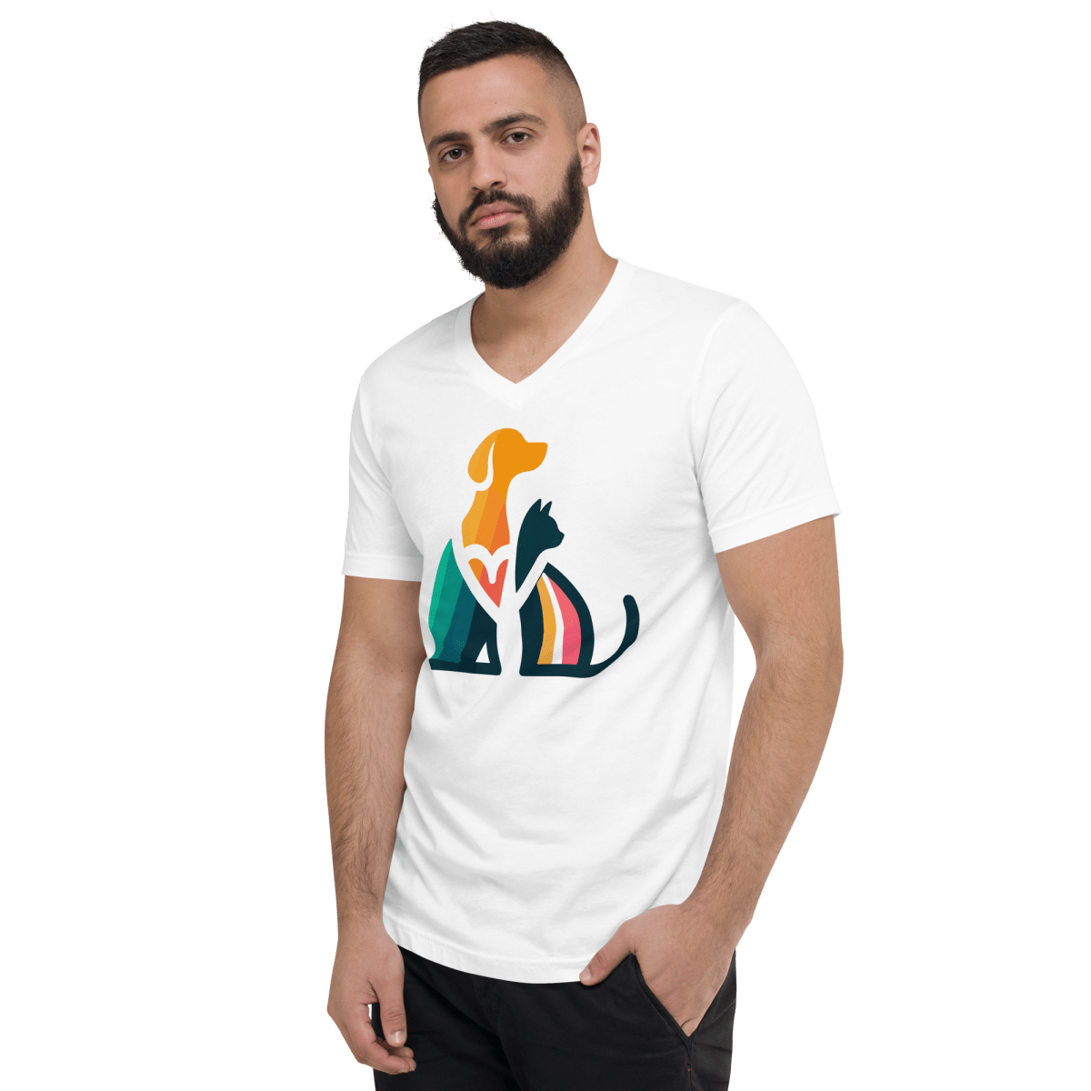 Men's V-Neck Tees - Speak Up 4 Paws