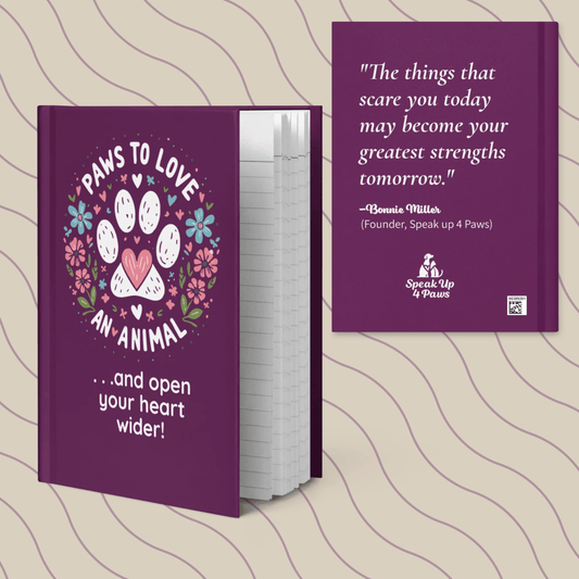 Circle of Pawsitivity - Pawsitive Vibes Keepsake Journal (Color: Tyrian Purple) - Journal - Speak Up 4 Paws