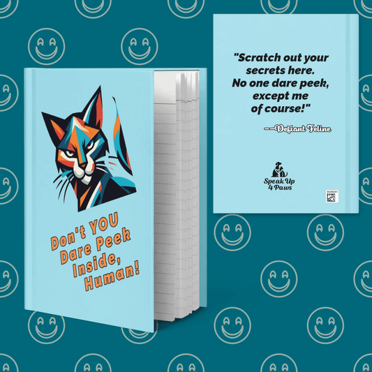 Defiant Feline - Laughs & Sass Collector's Journal (Color: Blizzard Blue) - Journal - Speak Up 4 Paws