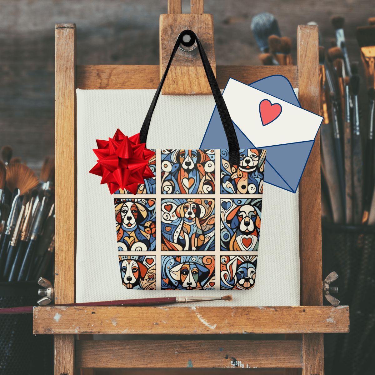 Artful Canines Everyday Bag - Inspired by Matisse - AOP Tote Bag - Speak Up 4 Paws
