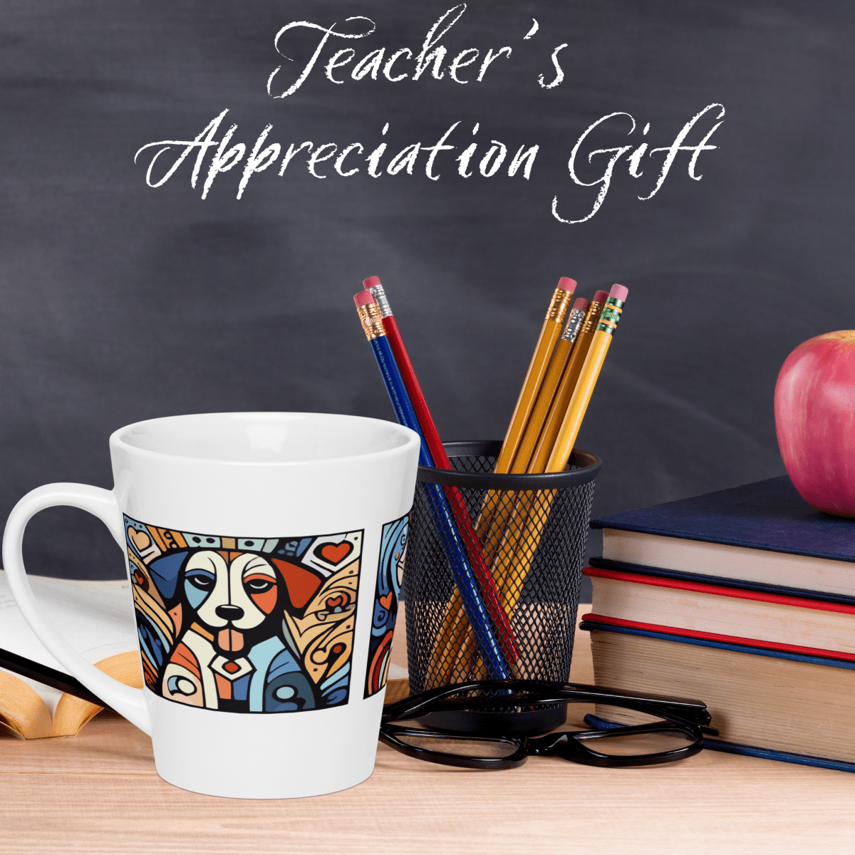 Artful Trio - Latte Mug (Artful Canines) - Latte Mug - Speak Up 4 Paws