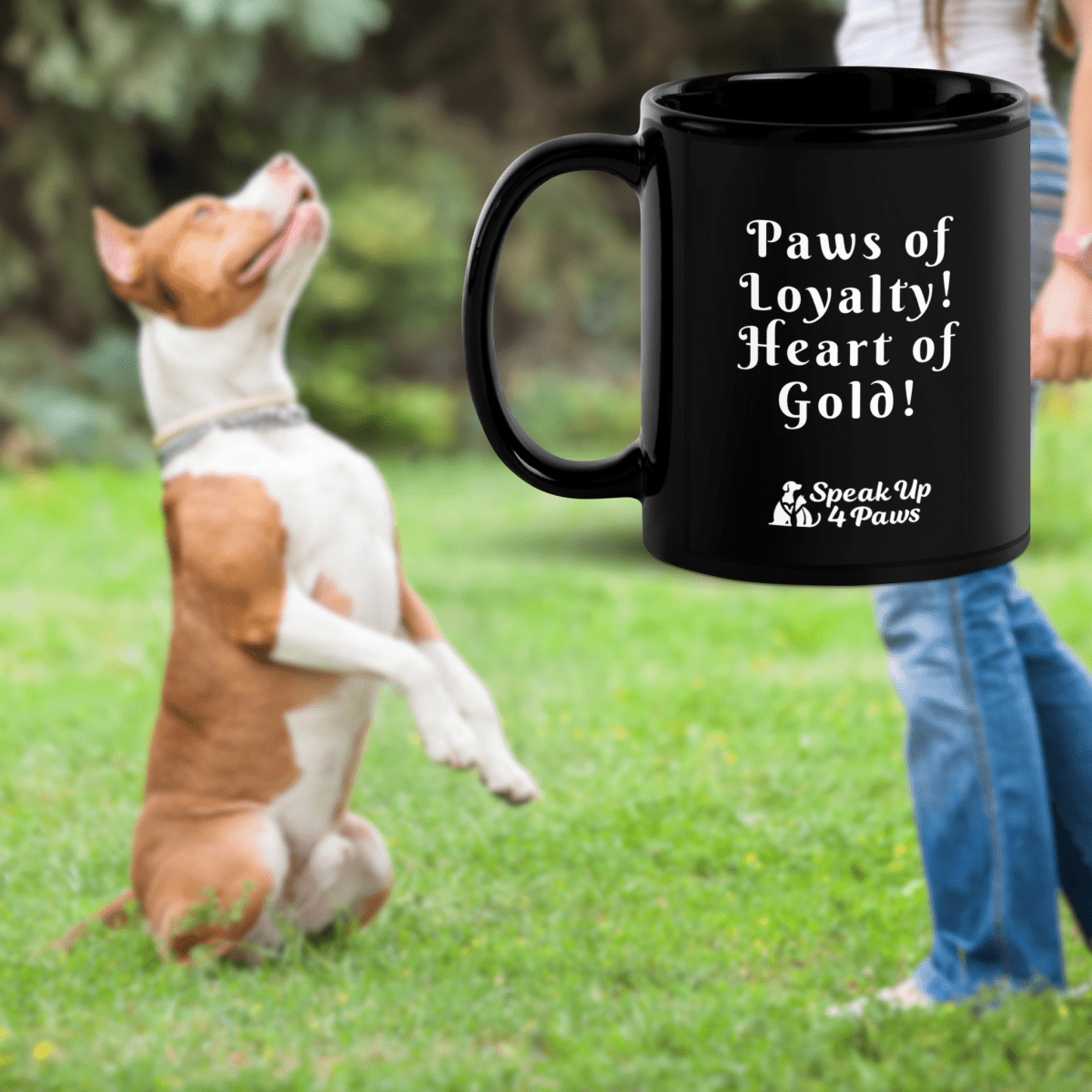 Paws of Loyalty Mug - Black Coffee Mug - Speak Up 4 Paws