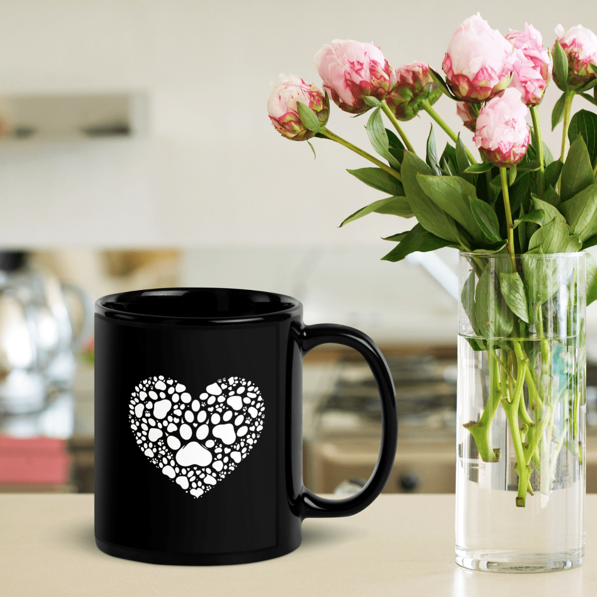 Heartfelt Paws Mug - Black Coffee Mug - Speak Up 4 Paws
