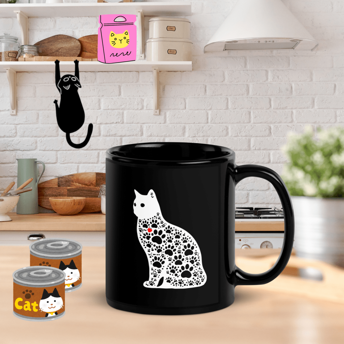 Paws and Purrs Mug - Black Coffee Mug - Speak Up 4 Paws