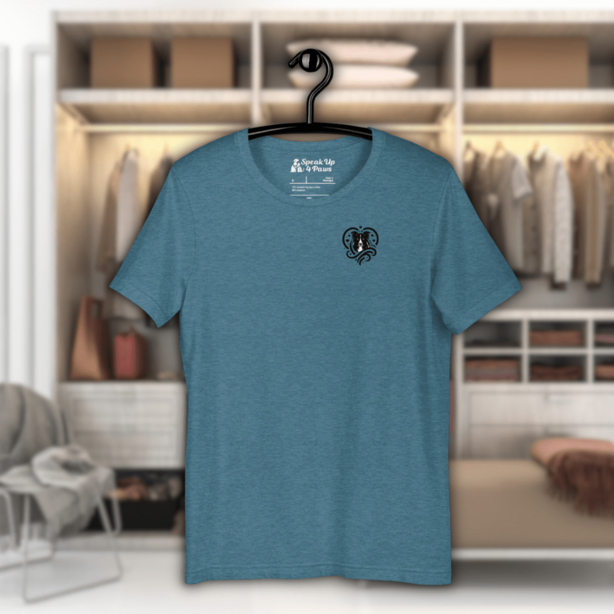 Boundless Heart - Everyday Tee | COLORS: Heather Slate, Heather Deep Teal, Mauve, Pink - Unisex Staple Tee - Speak Up 4 Paws