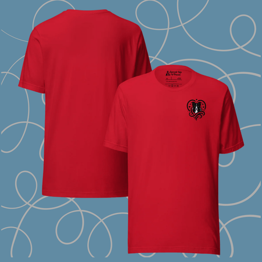 Boundless Heart - Everyday Plus Tee | COLORS: Red, Athletic Heather, White - Unisex Staple Tee - Speak Up 4 Paws