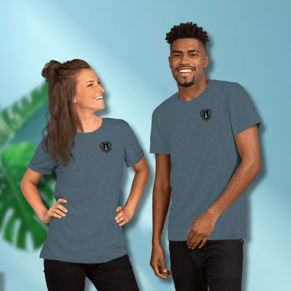 Boundless Heart - Everyday Tee | COLORS: Heather Slate, Heather Deep Teal, Mauve, Pink - Unisex Staple Tee - Speak Up 4 Paws