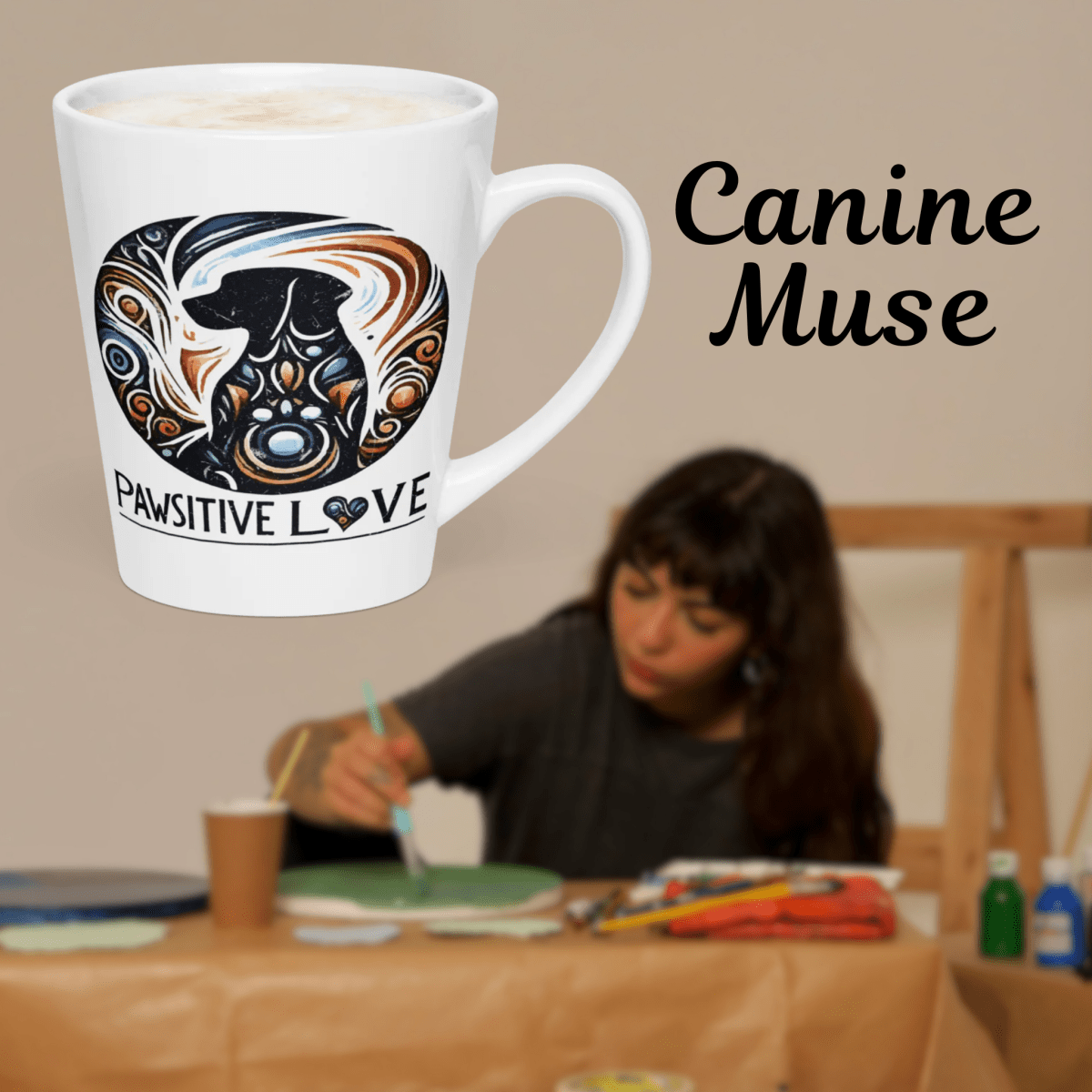 Canine Muse - Latte Mug - Latte Mug - Speak Up 4 Paws