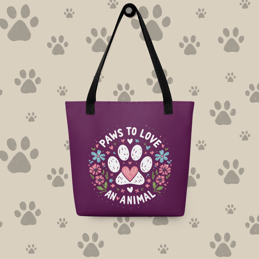 Circle of Pawsitivity - Everyday Bag - AOP Tote Bag - Speak Up 4 Paws