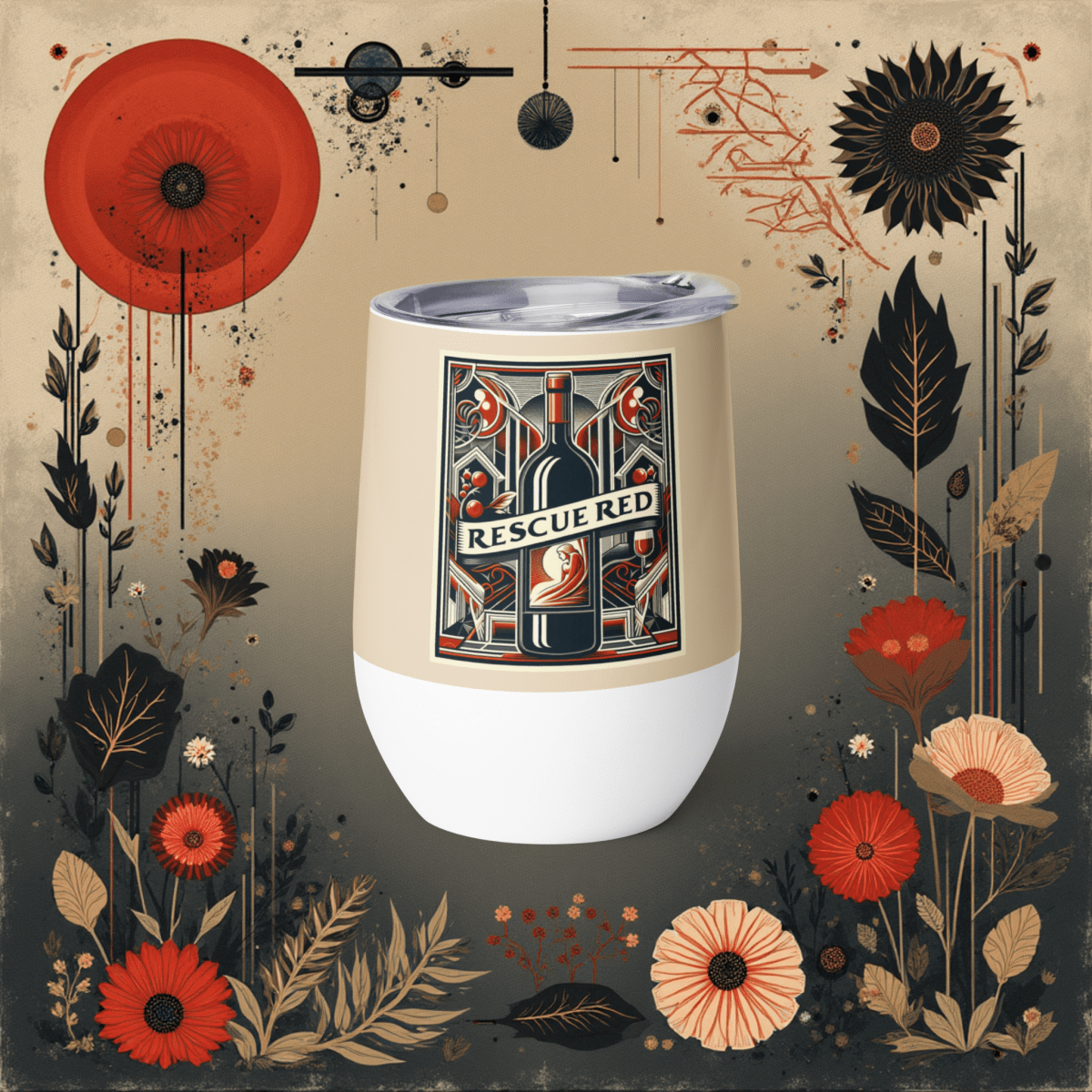 "Raise a Glass to Second Chances!" - Wine Tumbler | 12 oz. - Wine Tumbler - Speak Up 4 Paws