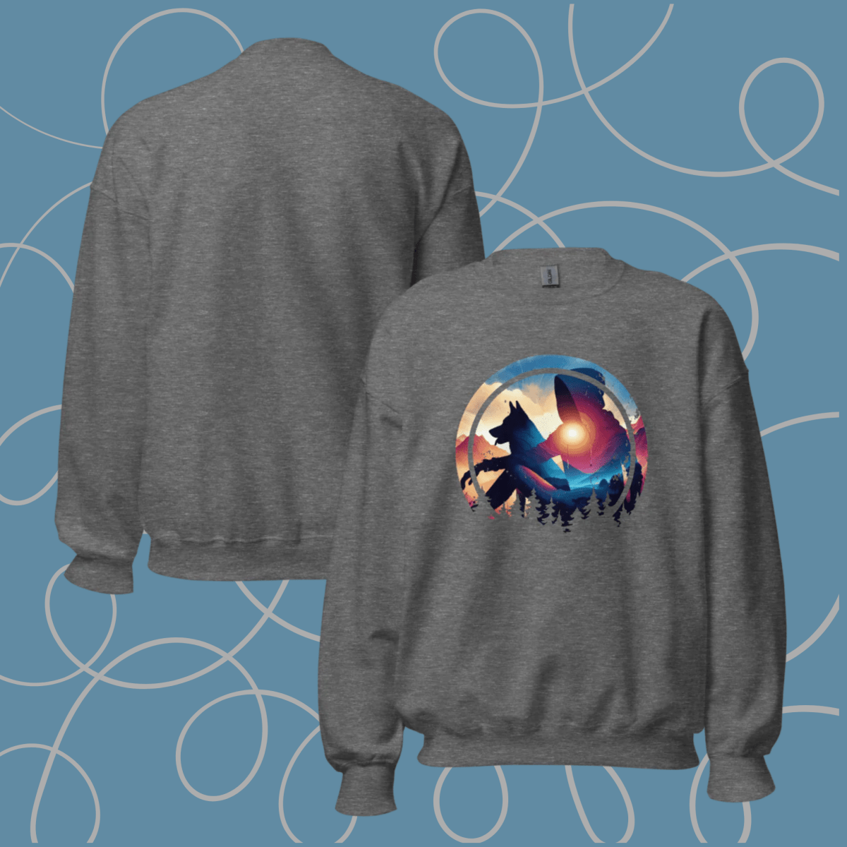 Companion Hues - Oversized Sweatshirt | COLORS: Sport Grey, Charcoal, Graphite Heather, Ash - Preshrunk Sweatshirt - Speak Up 4 Paws