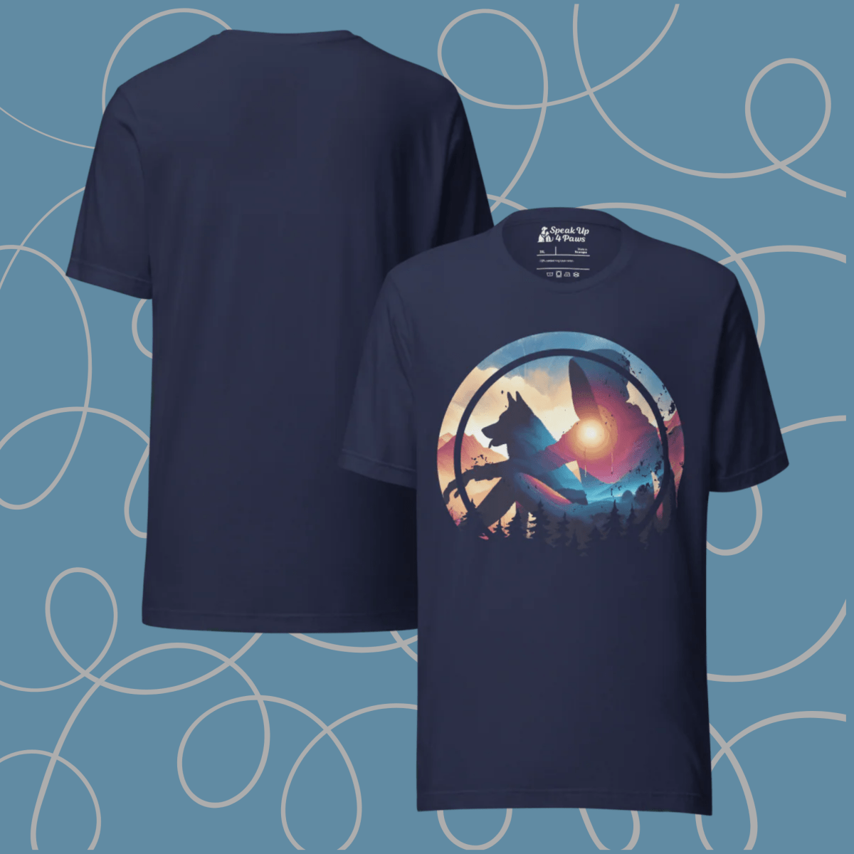 Companion Hues - Everyday Plus Tee | COLORS: Navy, Red, Athletic Grey, White - Unisex Staple Tee - Speak Up 4 Paws