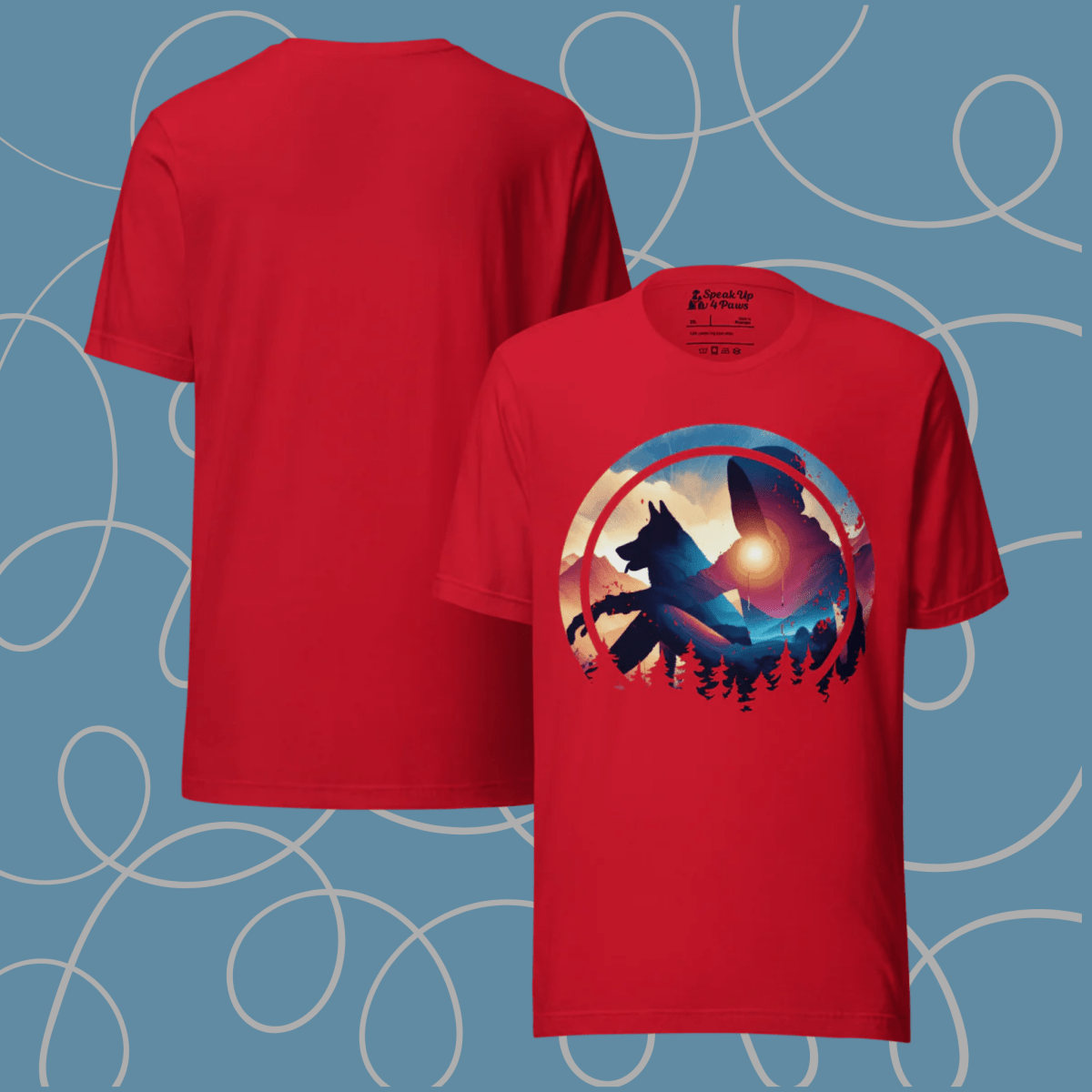 Companion Hues - Everyday Plus Tee | COLORS: Navy, Red, Athletic Grey, White - Unisex Staple Tee - Speak Up 4 Paws