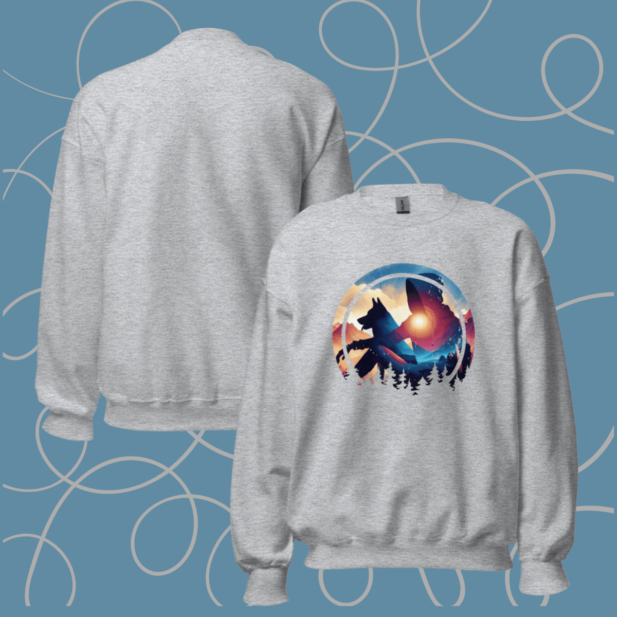 Companion Hues - Oversized Sweatshirt | COLORS: Sport Grey, Charcoal, Graphite Heather, Ash - Preshrunk Sweatshirt - Speak Up 4 Paws