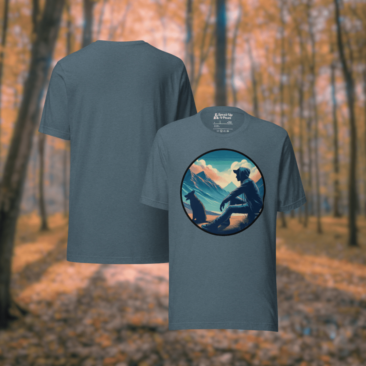 Dawn's Embrace - Everyday Tee | COLORS: Tan, Heather Slate, Heather Deep Teal, Pebble - Unisex Staple Tee - Speak Up 4 Paws