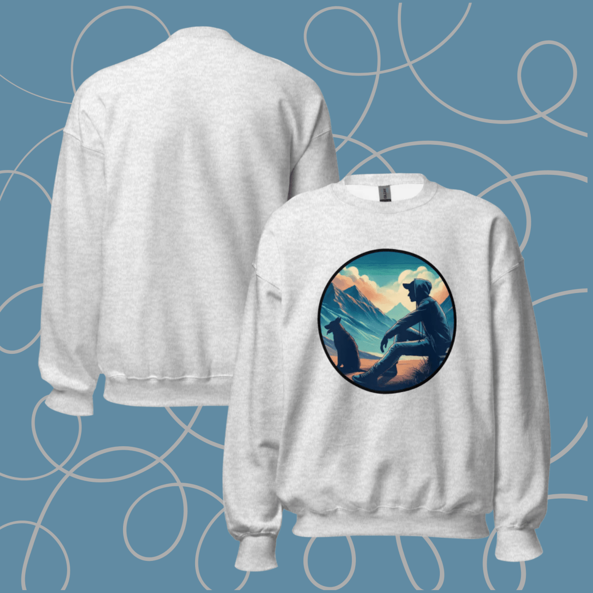 Dawn's Embrace - Oversized Sweatshirt | COLORS: Graphite Heather, Charcoal, Sport Grey, Ash - Preshrunk Sweatshirt - Speak Up 4 Paws