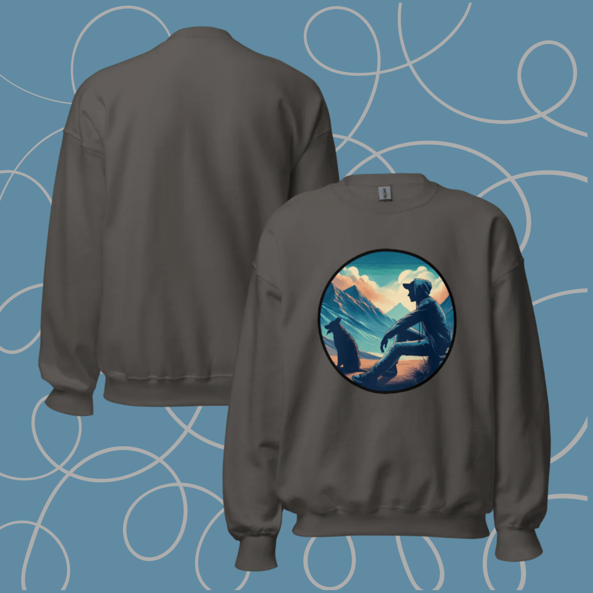 Dawn's Embrace - Oversized Sweatshirt | COLORS: Graphite Heather, Charcoal, Sport Grey, Ash - Preshrunk Sweatshirt - Speak Up 4 Paws