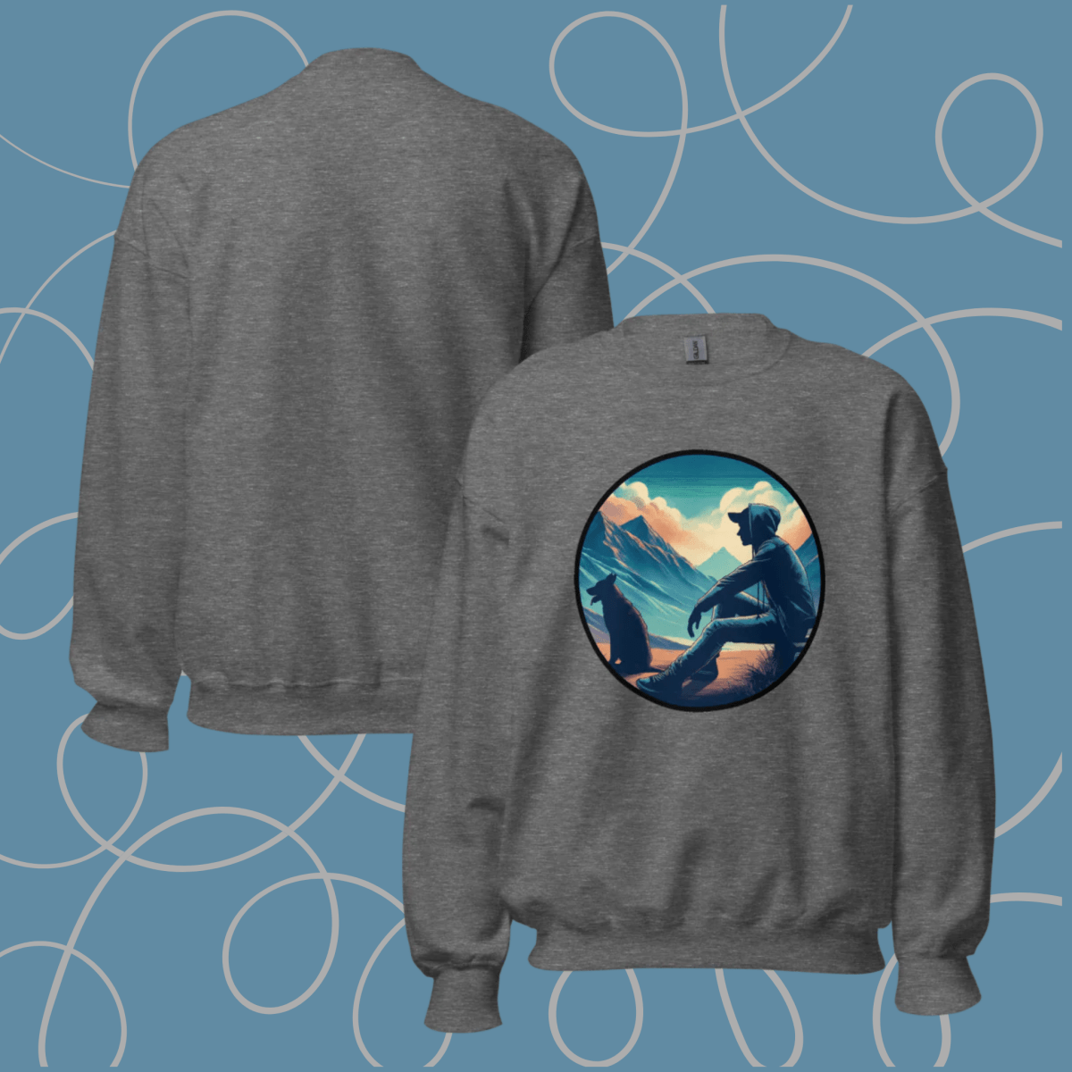 Dawn's Embrace - Oversized Sweatshirt | COLORS: Graphite Heather, Charcoal, Sport Grey, Ash - Preshrunk Sweatshirt - Speak Up 4 Paws