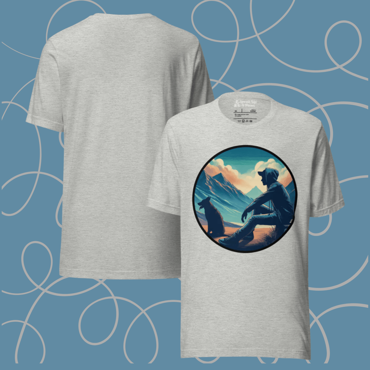 Dawn's Embrace - Everyday Plus Tee | COLORS: Athletic Heather, White - Unisex Staple Tee - Speak Up 4 Paws