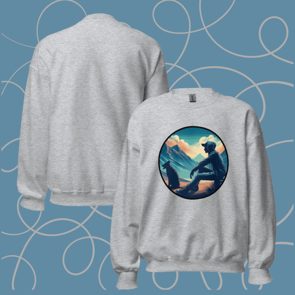 Dawn's Embrace - Oversized Sweatshirt | COLORS: Graphite Heather, Charcoal, Sport Grey, Ash - Preshrunk Sweatshirt - Speak Up 4 Paws