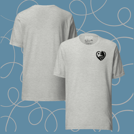 Feline Companion - Everyday Plus Tee | COLORS: Athletic Heather, Red, White - Unisex Staple Tee - Speak Up 4 Paws