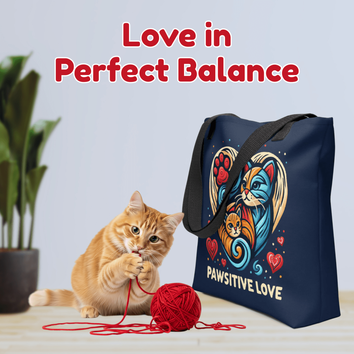 Feline Harmony - Everyday Bag - AOP Tote Bag - Speak Up 4 Paws