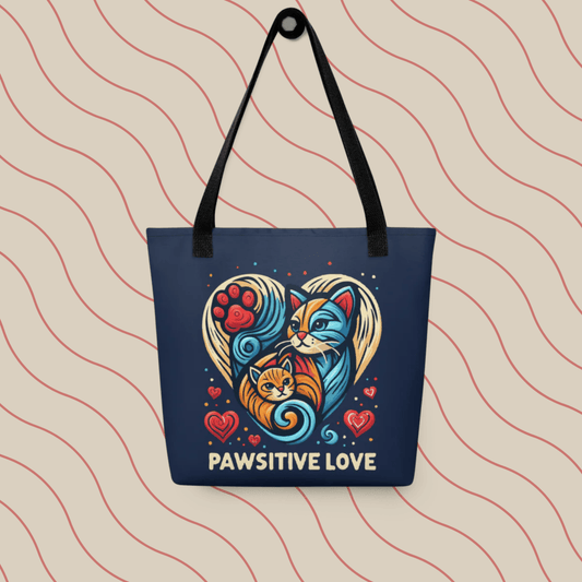 Feline Harmony - Everyday Bag - AOP Tote Bag - Speak Up 4 Paws